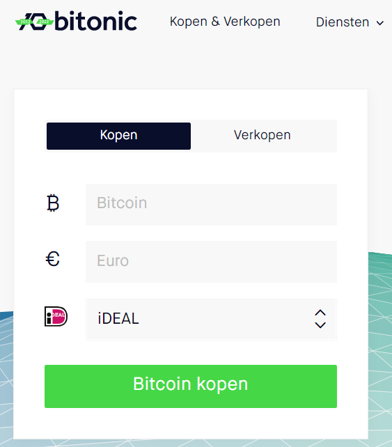 Crypto kopen via iDeal op Bitonic